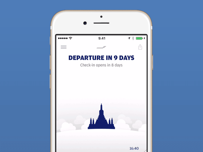 Finnair Mobile Application Profile Page