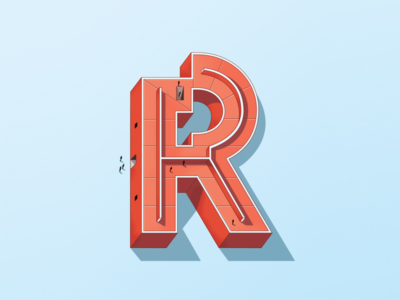 Illustration of The Reaktor Symbol by Ville Mäenpää for Reaktor on Dribbble