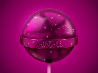 Hello Dribbble! candy debut dribbble first hello invite lollypop shot sweet thank you thanks vector