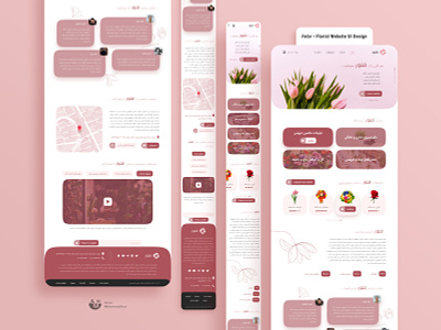 Felor • Florist Website UI Design (Concept) color design felor florist flower logo lovely peach pink ui warm color web design website
