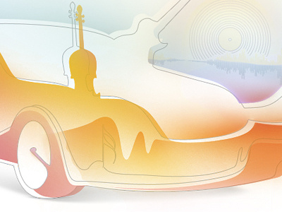 Clarion Car car illustration indestudio music