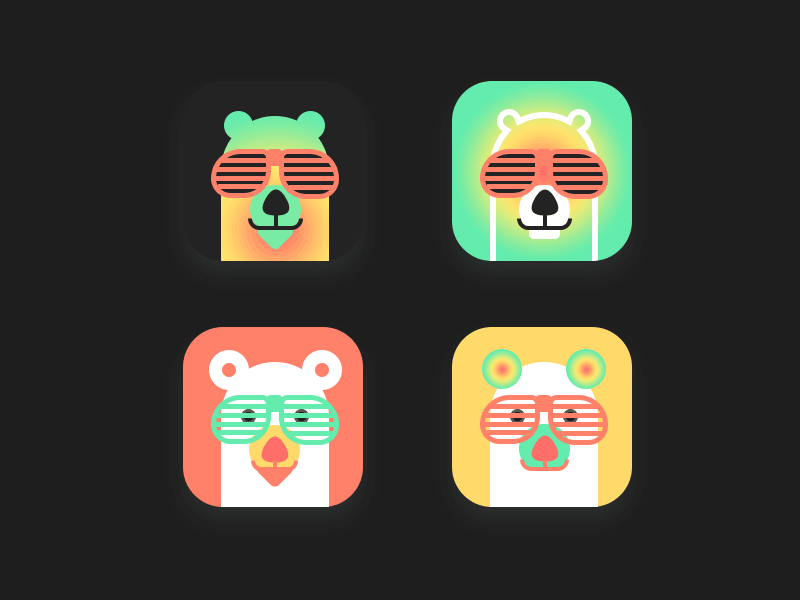 Bearicon app bear icon ios mask sunglasses
