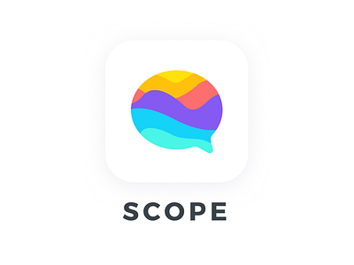 Scope Messenger app brand colors icon identity logo logotype messenger wave