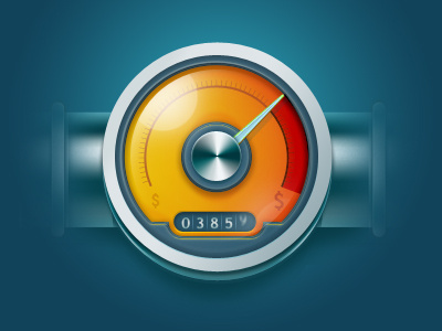 MoneyMeter dollar icon illustration indestudio meter money