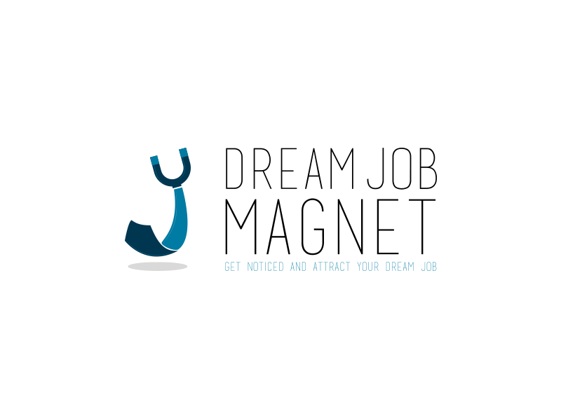 Dream Job Magnet Logo animation branding company design illustration job logo magnet recruiting tie vector