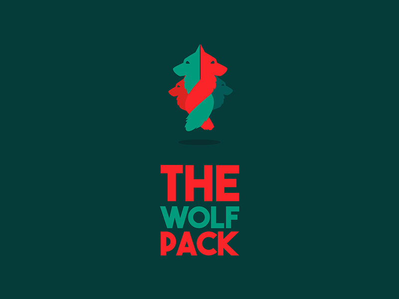 The Wolf Pack animal animation branding design illustration logo pack traveling vector wolf