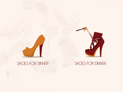 Shoes For Dinner branding design dinner illustration logo shoes store vector