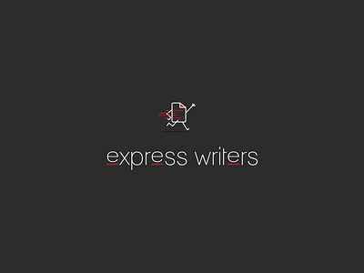 Express Writers branding design express fast illustration logo vector writers