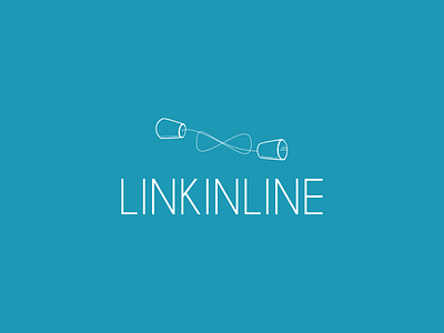 Linkinline branding design illustration link logo vector