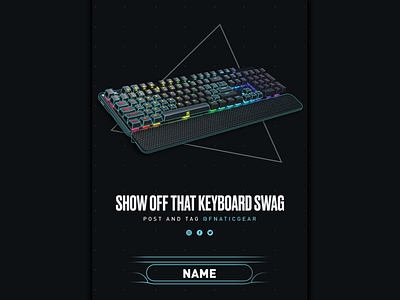 Poster Fnatic Gear design gear illustration keyboard poster promotion