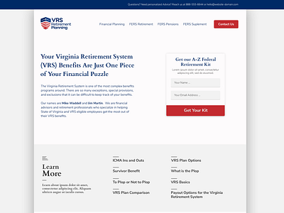 Retirement Planning Firm webdesign website wordpress