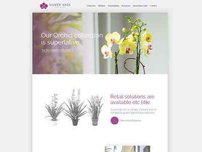 Orchid Supplier blog design ecommerce website wordpress