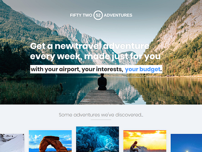 52adventures Landing Page