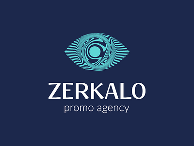 ZERKALO agency eye logo logotype wave