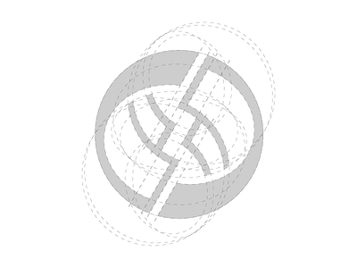 Ikajo logo with grid grid guide identity logotype