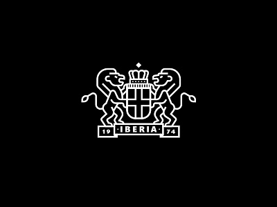 IBERIA georgia iberia lion logo monogram ornament symbol
