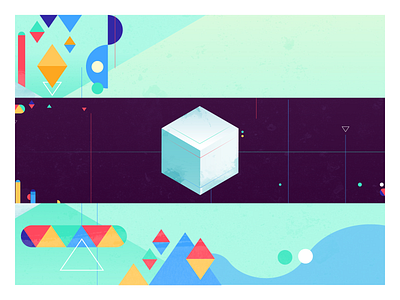 Partner Plex 2d cube design geometric geometry google vector