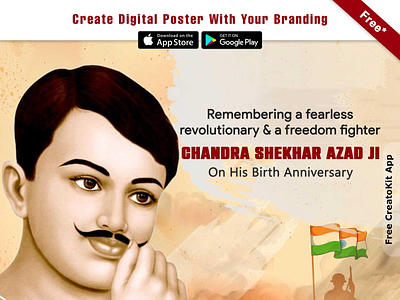 CHANDRA SHEKHAR AZAD JAYANTI | Creatokit by Hitesh on Dribbble