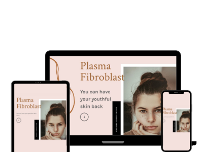 Plasma Fibroblast Landing Page branding design landing page medspa
