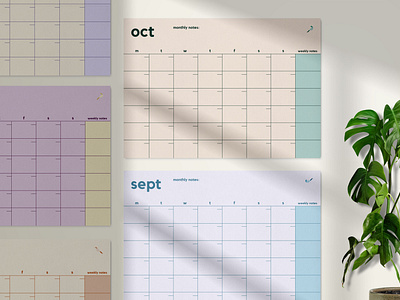 Monthly Wall Planners - A2, A3, A4