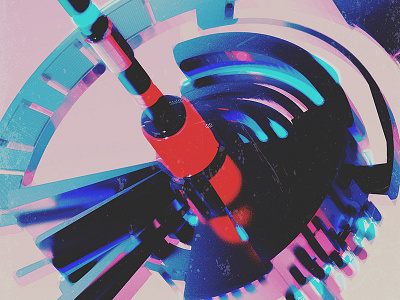 Mechanical Cylinder 3d art cinema4d design future futuristic graphic metal sci fi scifi shiny vintage