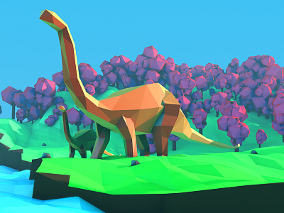 Lowpoly Dinosaur cinema4d dinosaur fossil historic low poly lowpoly mans no no mans sky old pre sky