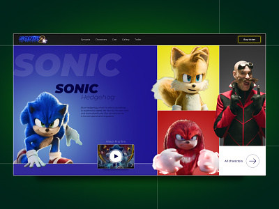 Sonic The hedgehog 2 color design freelance jim carrey landing sonic sonic the hedgehog ui ux web site