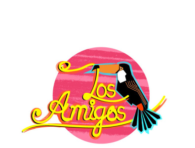Los Amigos 4 branding design illustration logo typography