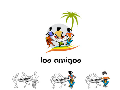 Los Amigos 5 branding design icon illustration logo typography