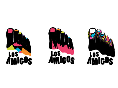 Los Amigos branding design icon illustration logo typography