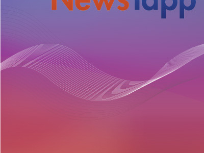 First model of NewsTapp Splash Page app blue color illustration news red splash page