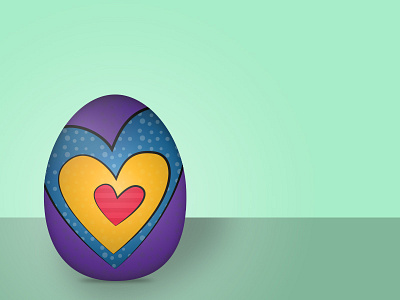 Painted Egg Lady Logo color design egg graphic design heart illustration logo