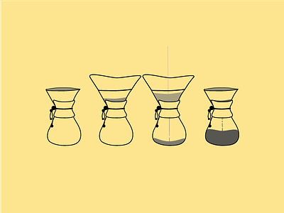 Chemex chemex coffee icons illustration vector