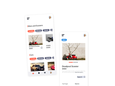 Main Page of a vehicle selling app 3d animation app branding design graphic design icon illustration logo motion graphics typography ui ux vector