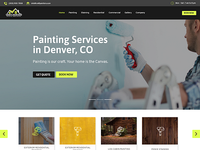 Craft Painting adobe xd business website design painters painting company ui ui ux ux web web design website