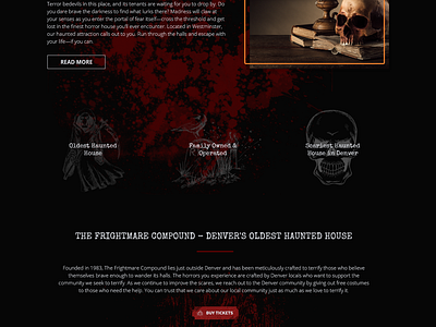 Frightmare Compound Mock adobe xd business website haunted house ui ui ux ux web design website