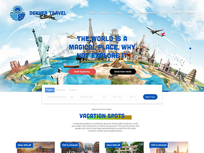 Travel Agency Web Design adobe xd travel agency ui ui ux ux web design