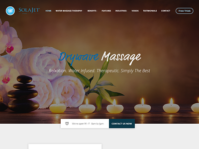 Homepage SolaJet Fold adobe xd business website ui ux web design