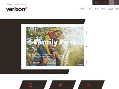 Verizon Wireless Website Redesign Mock