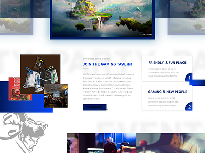 Gaming Tavern Website adobe xd bar gaming tavern ui ux web design