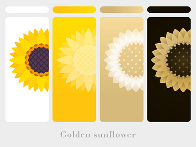 Golden Sunflower black branding design flower flowers golden logo logotype sun sunflower sunflowers yellow