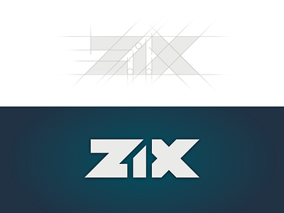 ZIX logotype line logo logotype mark simple symbol typography x z