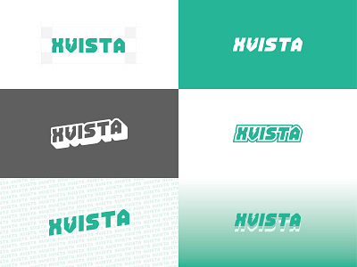 try for XVISTA logo design green illustration line logo logotype mark new energy simple