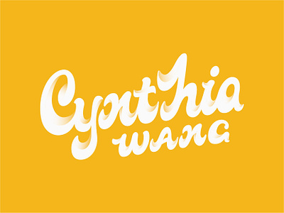Cynthia WANG Logo calligraphy cynthia font handwritten illustration logo logotype script lettering simple type type art typeface wang yellow