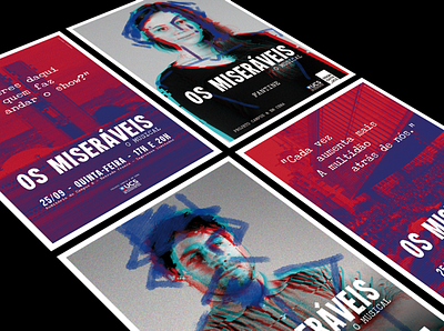 Promotional Design • Les Misérables brazil graphic design illustration les miserábles post punk poster promotional