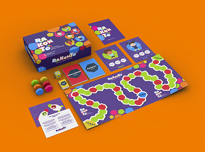 Board Game Design • Rakonto board game brazil colourful game design graphic design illustration packaging vector visual identity