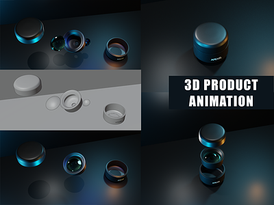 3D MODEL & 3D PRODUCT ANIMATION of APEXEL MACRO LENS