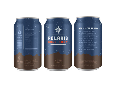 Polaris Cold Brew coffee constellations packaging stars