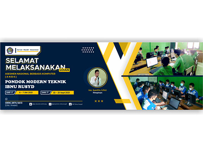 ANBK (Asesmen Nasional Berbasis Komputer) Banner banner blue design graphic design