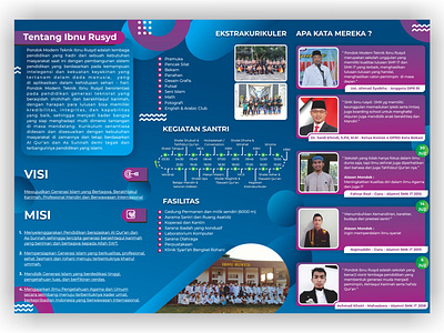 New Student Admission Trifold A4 Brochure (2021 - 2022) #Back blue branding brochure design gradient graphic design